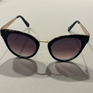 Steve Madden Black/Gold Cat Eye Sunglasses